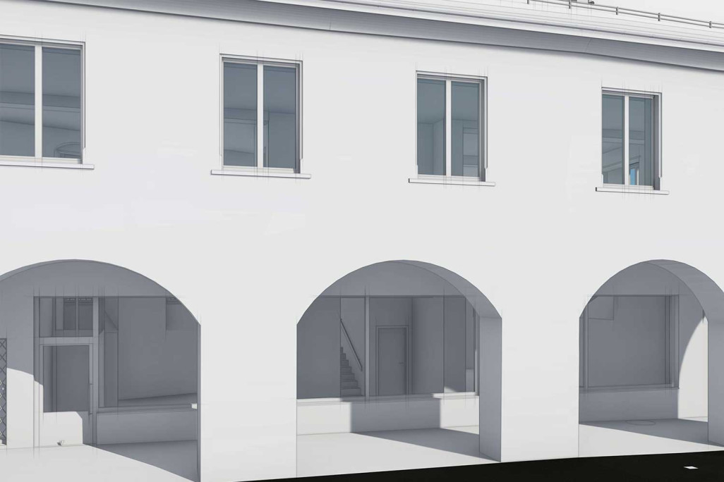 Chur, Haus zum Arcas, 3D-Arkaden aus Gebäudeaufnahme, HMQ AG