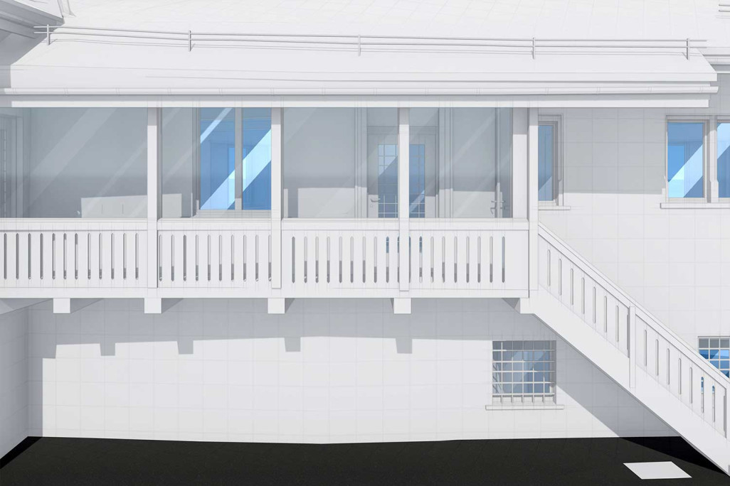 Chur, Haus zum Arcas, 3D-Modell aus Gebäudevermessung, HMQ AG