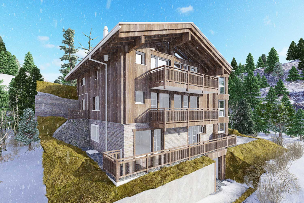 Zermatt VS, Chalet, 3D-Modellierung, HMQ AG
