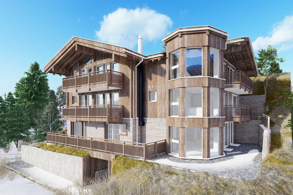 Zermatt VS, Chalet, Gebäudeaufnahme, Fassaden, HMQ AG