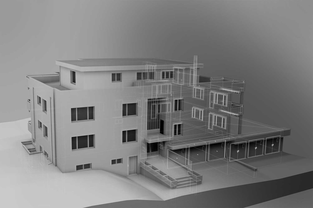 Mehrfamilienhaus in Opfikon ZH, 3D-Modellierung, HMQ AG