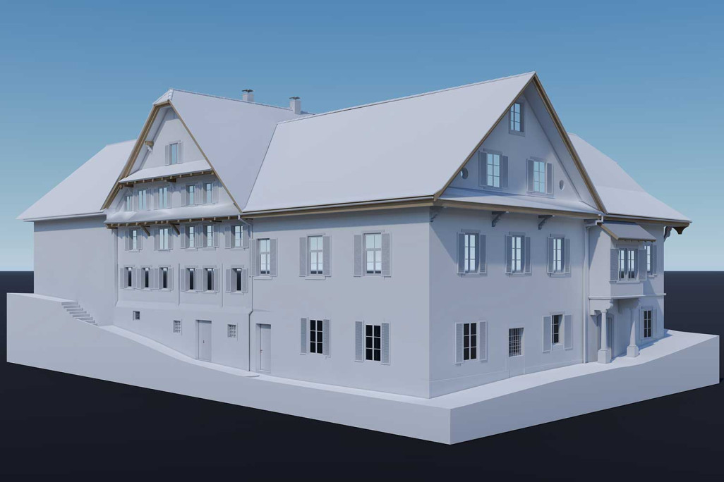 3D-CAD-Modell Bauernhaus in ArchiCAD, HMQ AG
