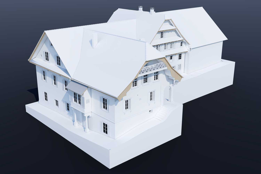 3D-CAD-Modellierung Bauernhaus, HMQ AG