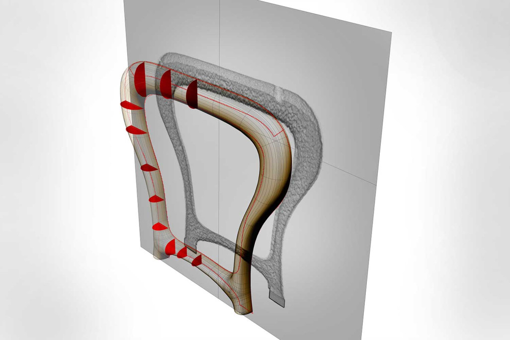 3D-Modellierung, Sitzbank Element ohne Rückenlehne aus Punktwolke, HMQ AG