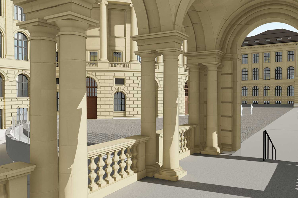 ETH Zürich Hauptgebäude, Gebäudeaufnahme steingerechte 3D-Modellierung, HMQ AG
