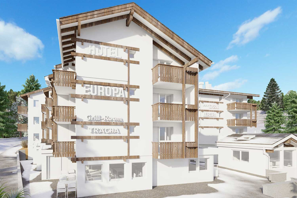 Saas Fee VS, Hotel Europa, 3D-Modell, HMQ AG