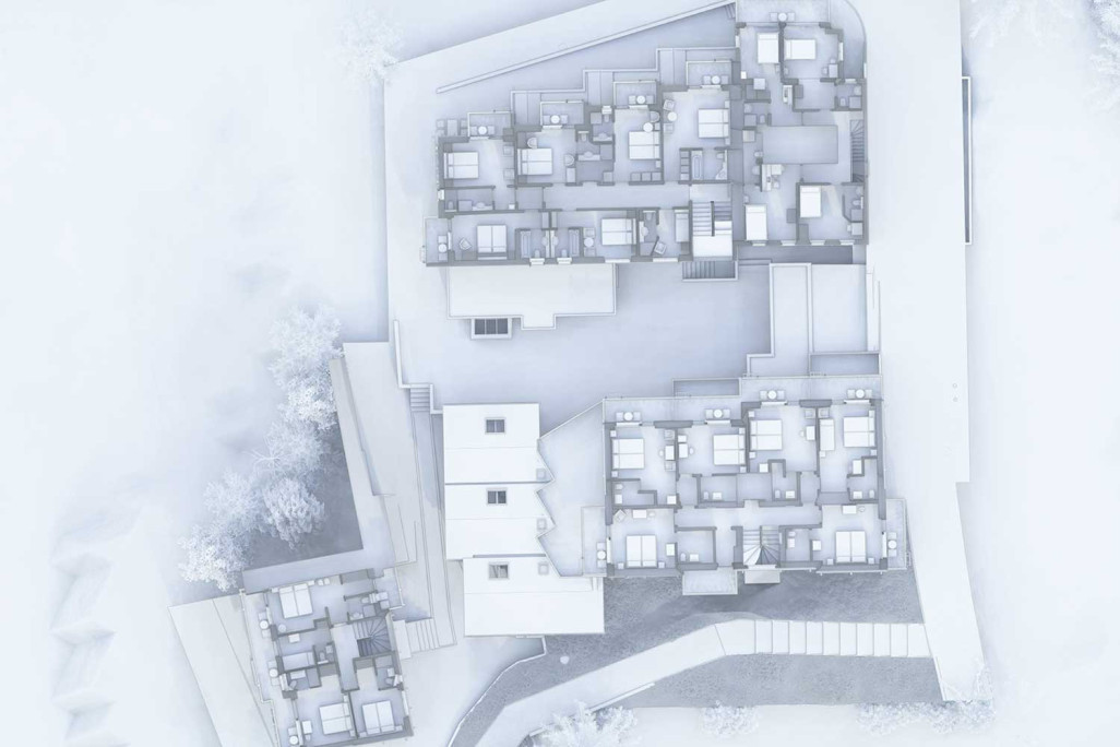 Saas Fee VS, Hotel Europa, Grundriss aus Gebäudeaufnahme, HMQ AG