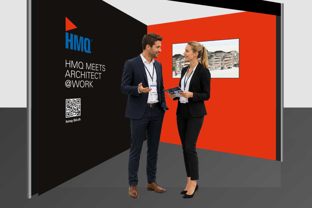 HMQ AG am Messestand architect@work in Lausanne