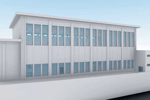 Birsfelden, Turn- und Schwimmhalle, Gebäudevermessung 3D-CAD-Modell, HMQ AG