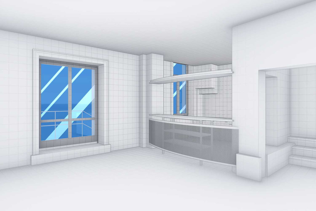 Gebäudeaufnahme Wohn- und Geschäftshaus in Zürich, 3D-Modellierung, HMQ AG