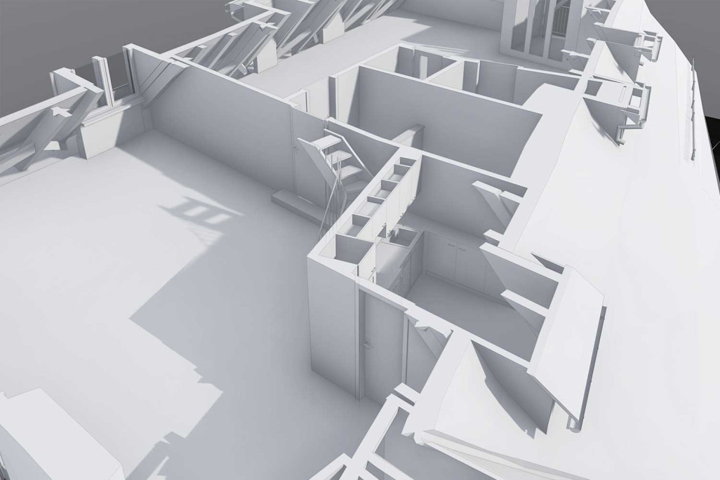 Chur, Haus zum Arcas, 3D-Grundriss aus Gebäudeaufnahme, HMQ AG