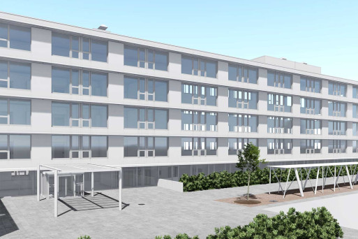 Spital Bülach, 3D-CAD-Modellierung aus Gebäudevermessung, HMQ AG
