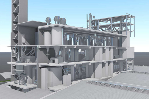 3D-Modeling Industrieanlage aus Gebäudevermessung, HMQ AG