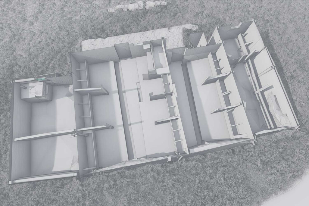 Maiensäss in Graubünden, Bauaufnahme 3D-Grundriss, HMQ AG 