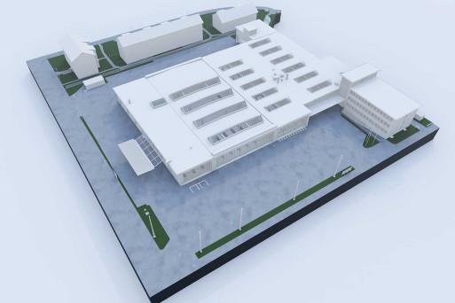 Winterthur, 3D-Modell Industrieanlage Depot, HMQ AG