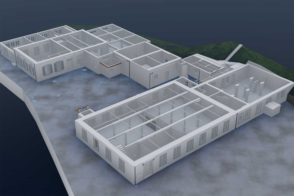 3D-Grundriss aus Gebäudeaufnahme von Fabrikanlage im Kanton Zürich, HMQ AG