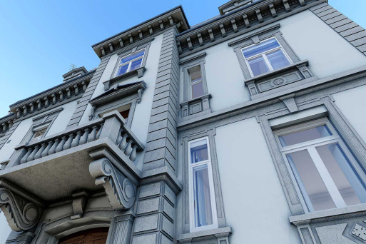 Villa Wiesental in St. Gallen, 3D-Modellierung Fassaden, HMQ AG