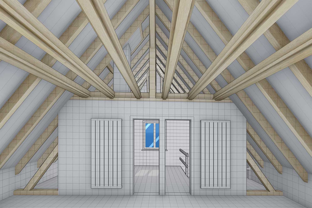 Biberist SO, 3D-Dachstock Einfamilienhaus, HMQ AG