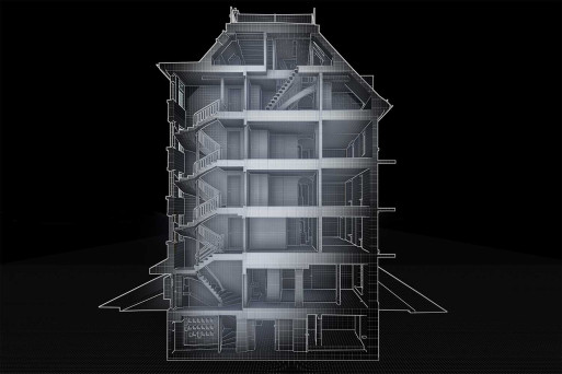 3D-Schnitt ArchiCAD aus Gebäudeaufnahme, HMQ AG