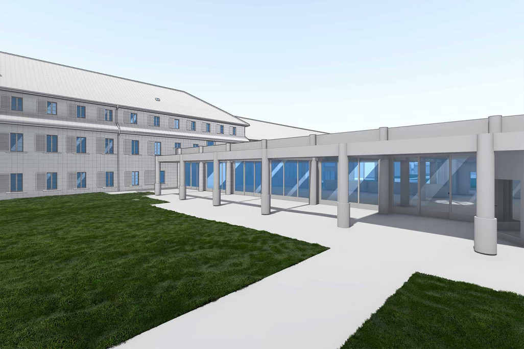 Kurhotel im Park, Schinznach-Bad, 3D-Modellierung aus Gebäudevermessung, HMQ AG