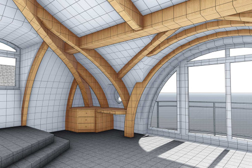 Zermatt, 3D-Modellierung Parkhotel Beau-Site, HMQ AG