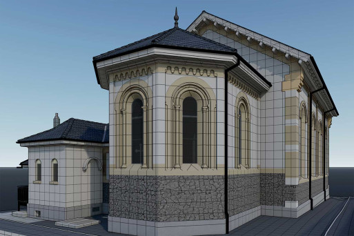 Bern, Kapelle 3D-Modell steingerecht, HMQ AG