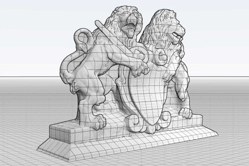 Zürich, 3D-Mash Modellierung Löwen, HMQ AG