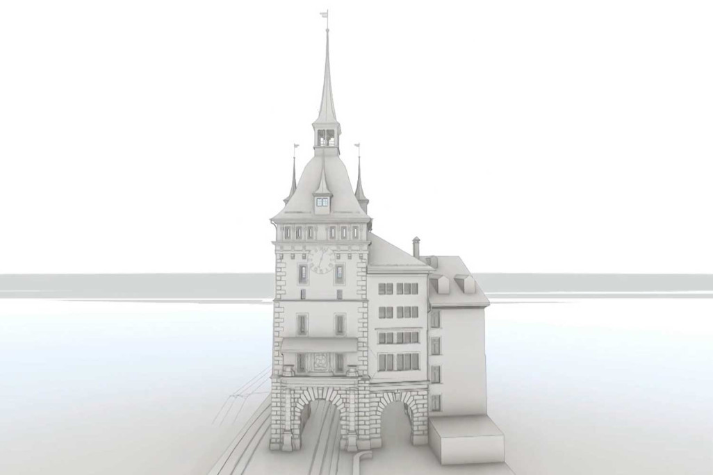 Käfigturm in Bern, 3D-Modell, HMQ AG