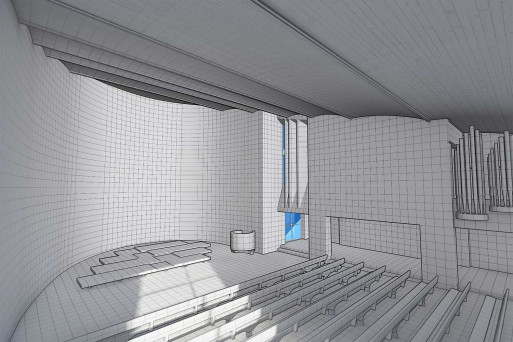 Urtenen BE, 3D-Modell Kirchensaal, HMQ AG
