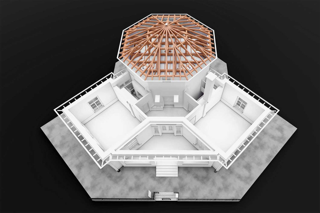 Frauenfeld, Gebäudeaufnahme Kindergarten, 3D-Modell, HMQ AG