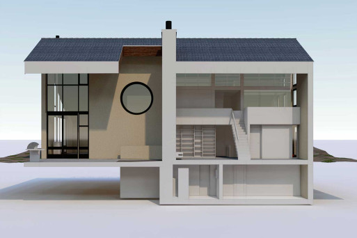 Greifensee ZH, Gebäudeaufnahme 3D-Schnitt, HMQ AG