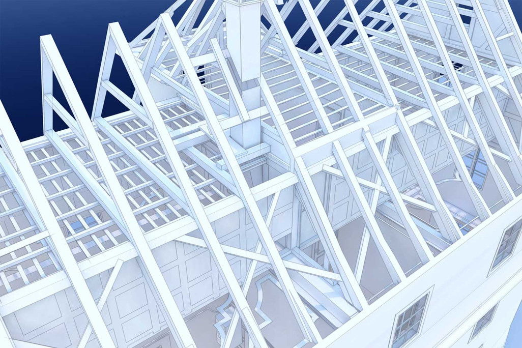 3D-Dachstock aus Gebäudeaufnahme, HMQ AG