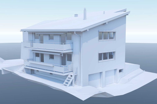 Val Müstair, 3D-Modell aus Gebäudevermessung, HMQ AG