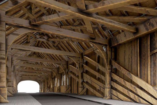 Baden, Alte Zollbrücke, 3D-Brücken Konstruktion, HMQ AG