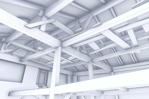 Martina GR, 3D-Dachkonstruktion aus Gebäudeaufnahme, HMQ AG