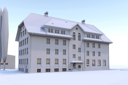 Luzern, Schulhaus Littau, 3D-Modell, HMQ AG