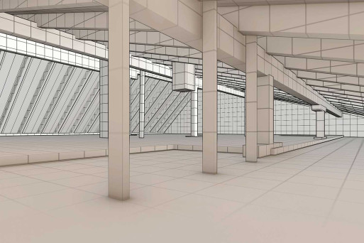 Wallis, Gebäudeaufnahme Ruedi Rüssel Tankstelle, 3D-Modellierung, HMQ AG