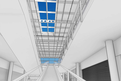 Interlaken, Migros Rugenpark, Gebäudeaufnahme 3D-Modellierung, HMQ AG