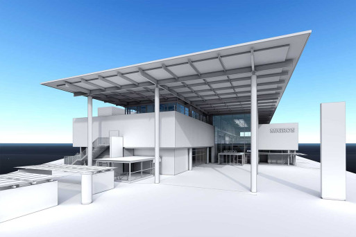 Interlaken, Migros Rugenpark, Gebäudevermessung 3D-Modell, HMQ AG