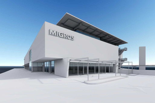 Interlaken, Migros Rugenpark, Vermessung 3D-Modell, HMQ AG