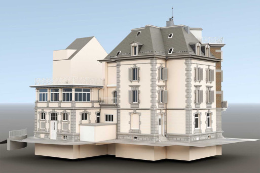 3D-Modell, Vermessung vom Restaurant Bären in Zug, HMQ AG