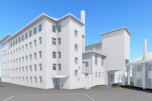 Gebäudeaufnahme, Fabrikgebäude in Wetzikon ZH, 3D-Modell, HMQ AG