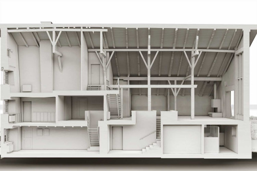 3D-Schnitt, Bauernhaus im Jura, Gebäudeaufnahme, HMQ AG
