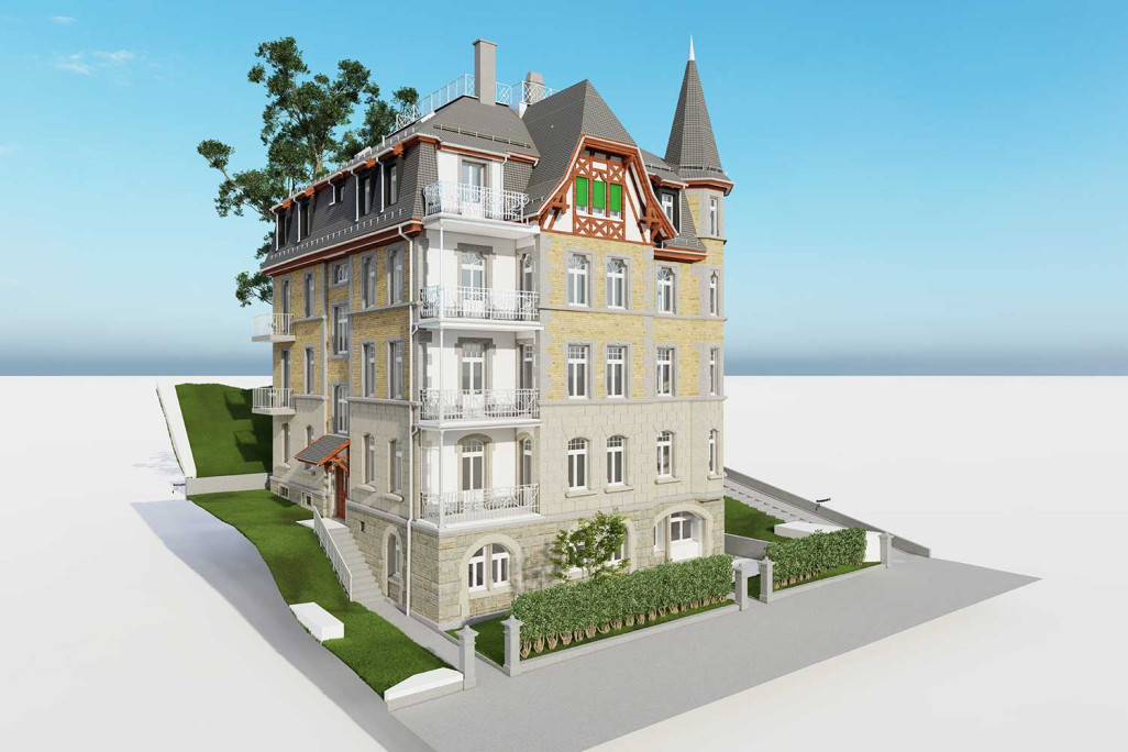 Zürich, Herrschaftsvilla, Bestandesaufnahme 3D, HMQ AG