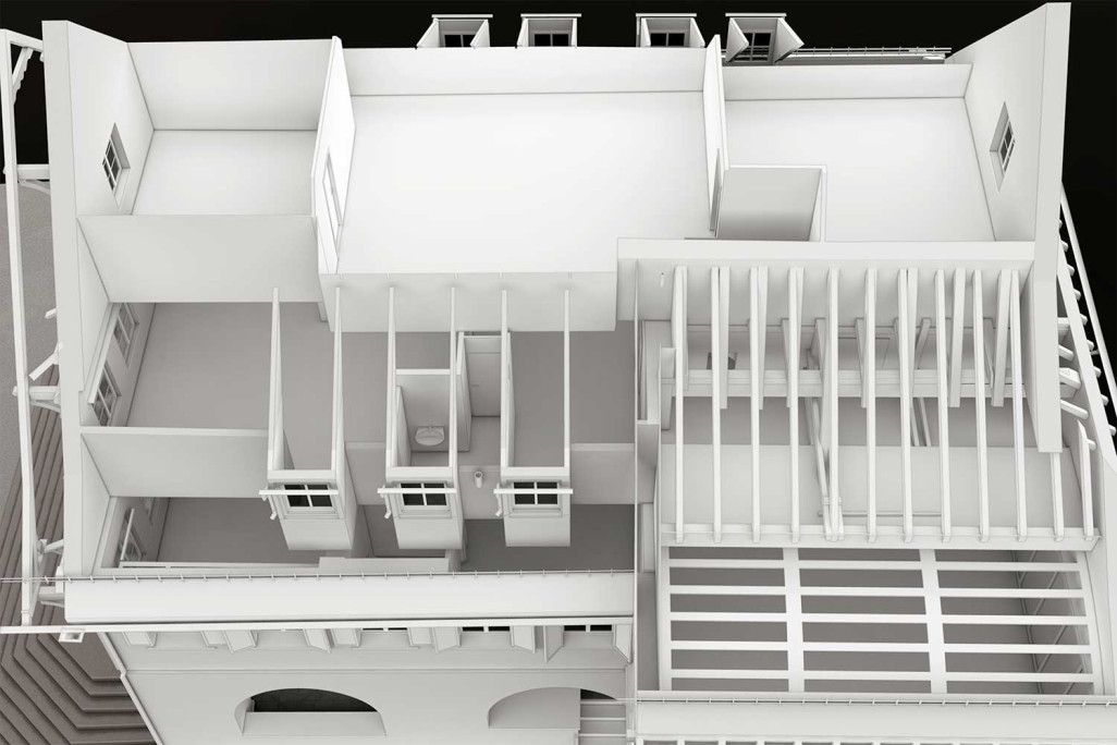 Berneck SG, Rathaus, Dachgeschoss BIM 3D, HMQ AG