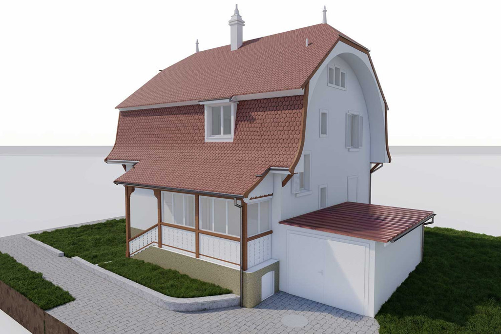 Stein AG, Villa, Gebäudevermessung 3D-Fassaden, HMQ AG