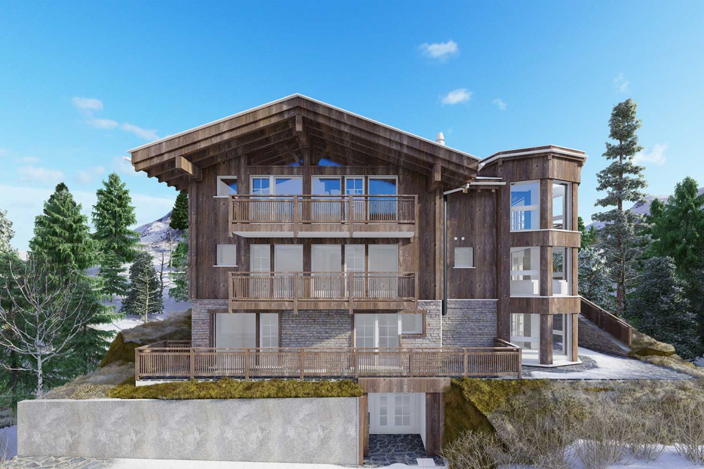 Zermatt VS, Chalet, 3D-Ansicht, HMQ AG