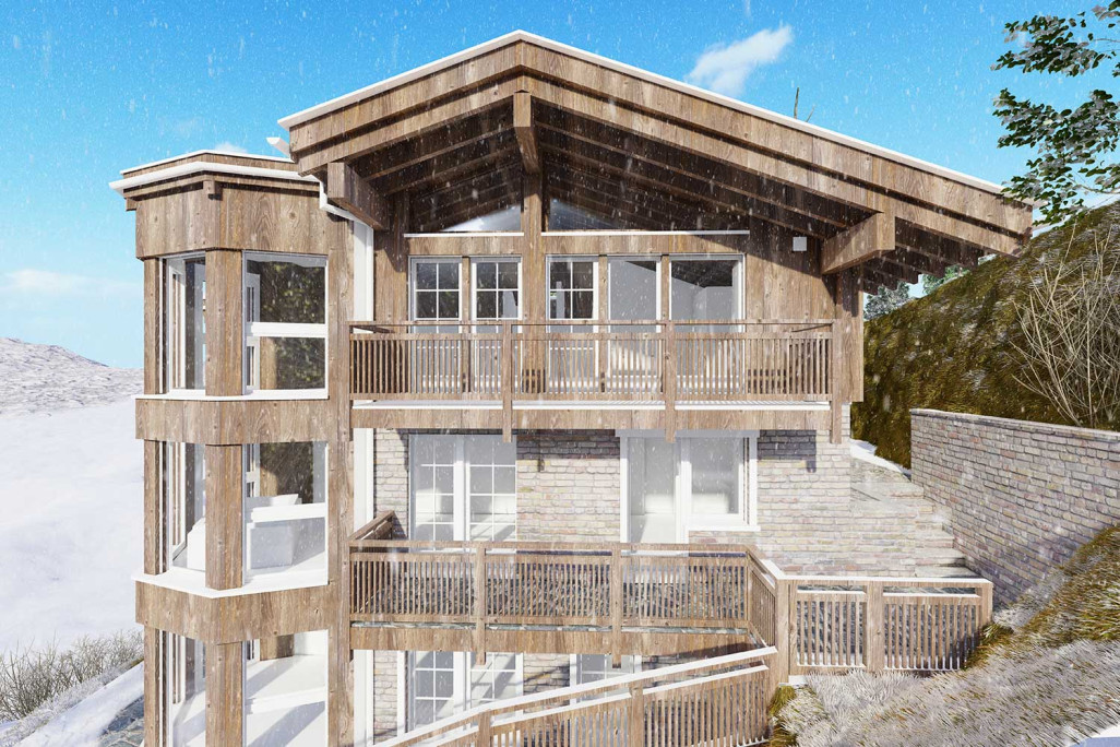 Zermatt VS, Chalet, Gebäudeaufnahme, 3D-Modell, HMQ AG