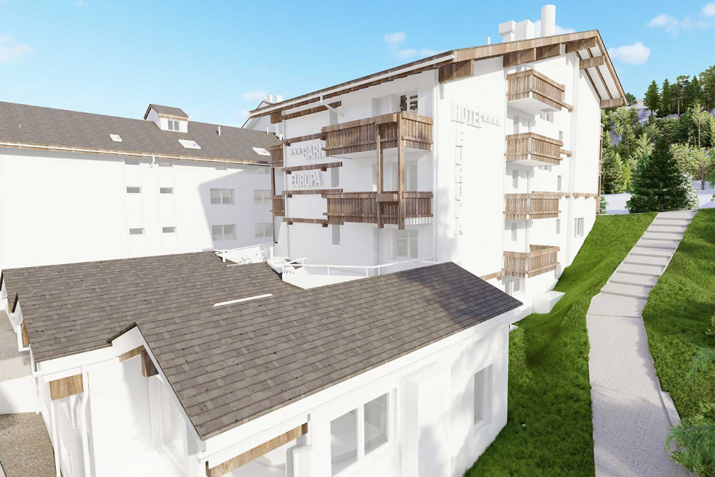 Saas-Fee VS, Hotel Europa 3D-Gebäudevermessung, HMQ AG