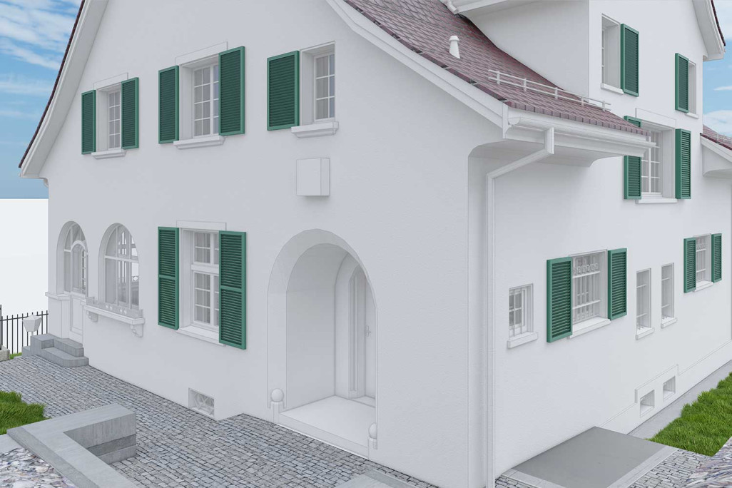 Herrschaftshaus in Zürich, 3D-Ansichten, HMQ AG